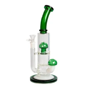 BONG VIDRIO HONGO VERDE 26CM