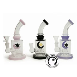 BONG DE VIDRIO SOL Y LUNA 19CM