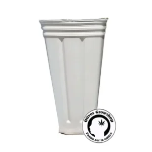 MACETA SOPLADA CUADRADA BLANCA - 2 LITROS