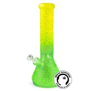 BONG DE VIDRIO NEON GREEN 32CM - GLOW