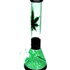 BONG DE VIDRIO 35CM CHALA VERDE - GLOW