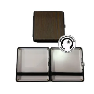 CIGARRERA DE METAL SIMIL MADERA 9X9CM
