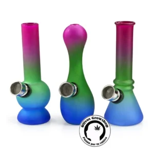 BONG DE VIDRIO TRICOLOR 12CM