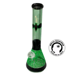 BONG DE VIDRIO MURCIELAGO VERDE 35CM - GLOW