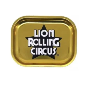 BANDEJA METAL LION ROLLING CIRCUS GOLD - CHICA 14X18CM