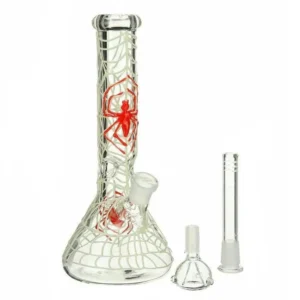 BONG VIDRIO TELARAÑA 35CM - GLOW