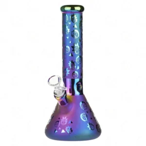 BONG VIDRIO TORNASOLADO RICK & MORTY 35CM