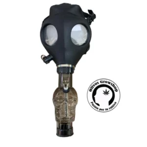 BONG MASCARA NEGRA CON PIPA DE AGUA ACRILICO