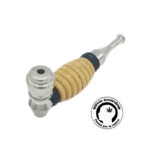 PIPA DE METAL Y MADERA 9CM