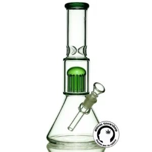 BONG DE VIDRIO CON PRECOLADOR VERDE 32CM