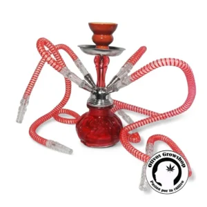 NARGUILE DE VIDRIO 25CM - 4 MANGUERAS
