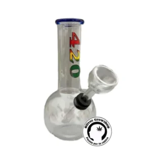 BONG DE VIDRIO TRANSPARENTE 420 14CM