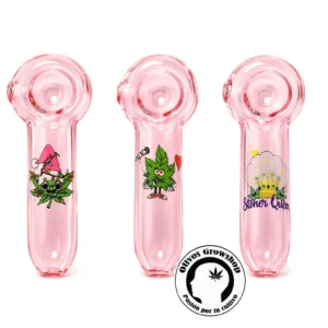 PIPA DE VIDRIO ROSA 10CM
