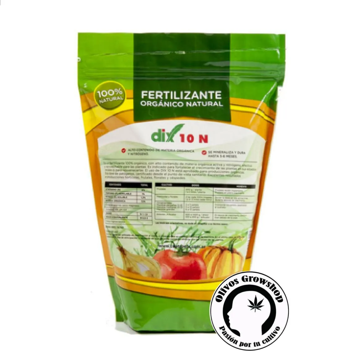 CUATRO-L FERTILIZANTE ORGANICO DIX 10 N - 2KG